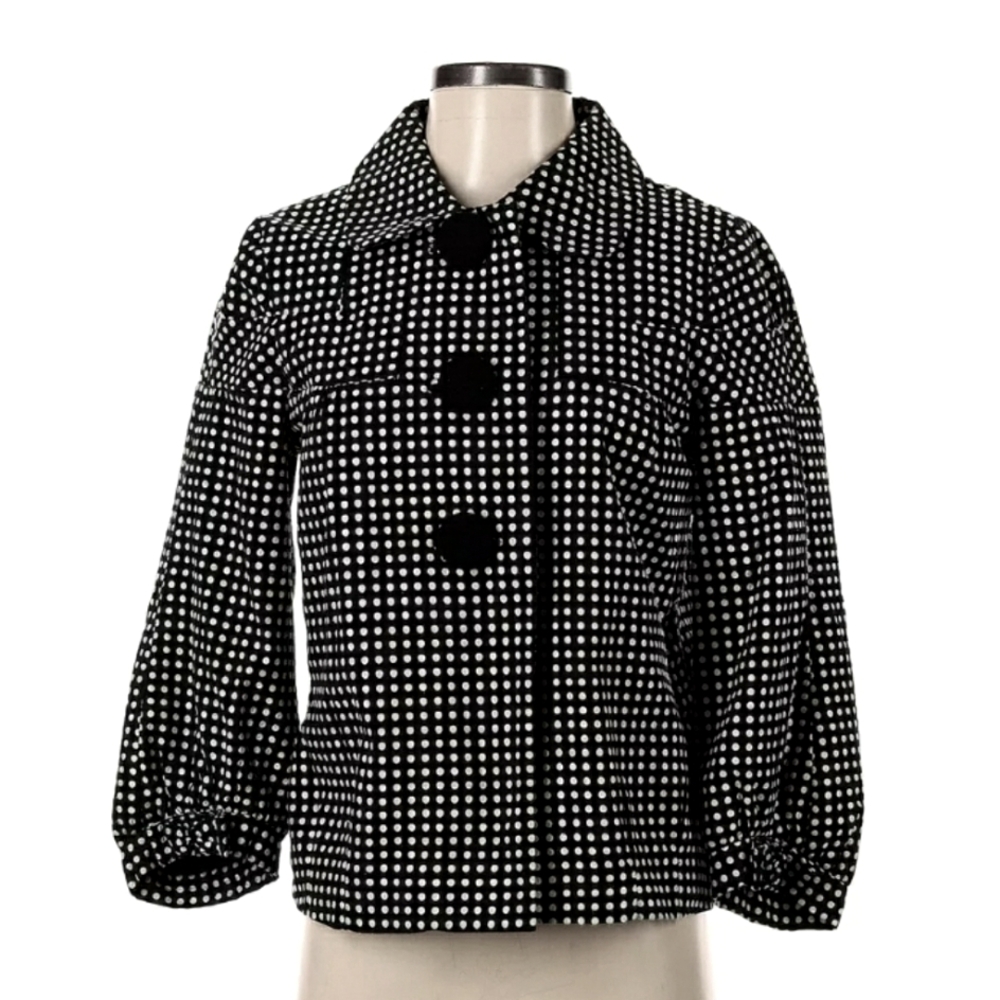 BB Dakota Polka Dot Vintage Women's Light Weight Jacket Size Medium
